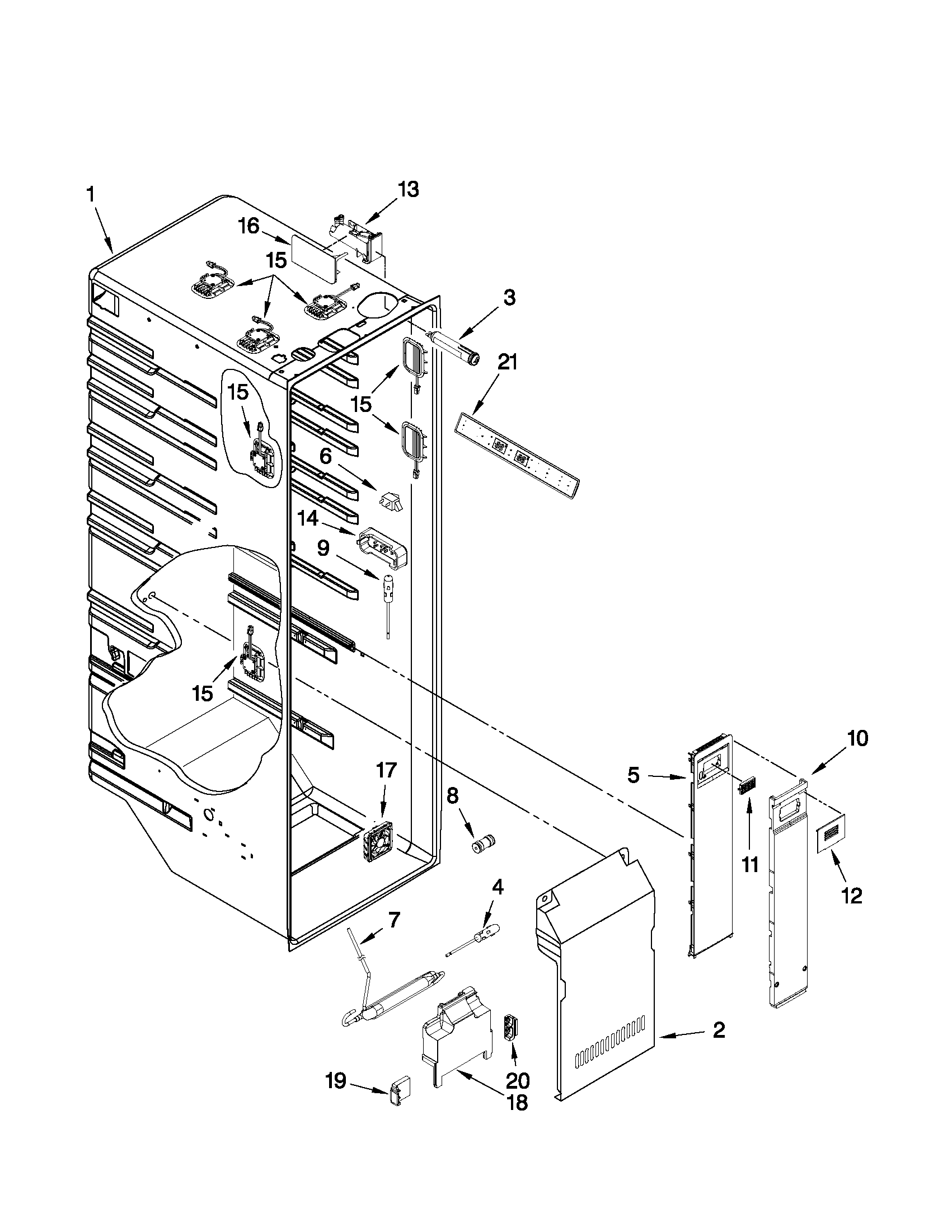 REFRIGERATOR LINER PARTS