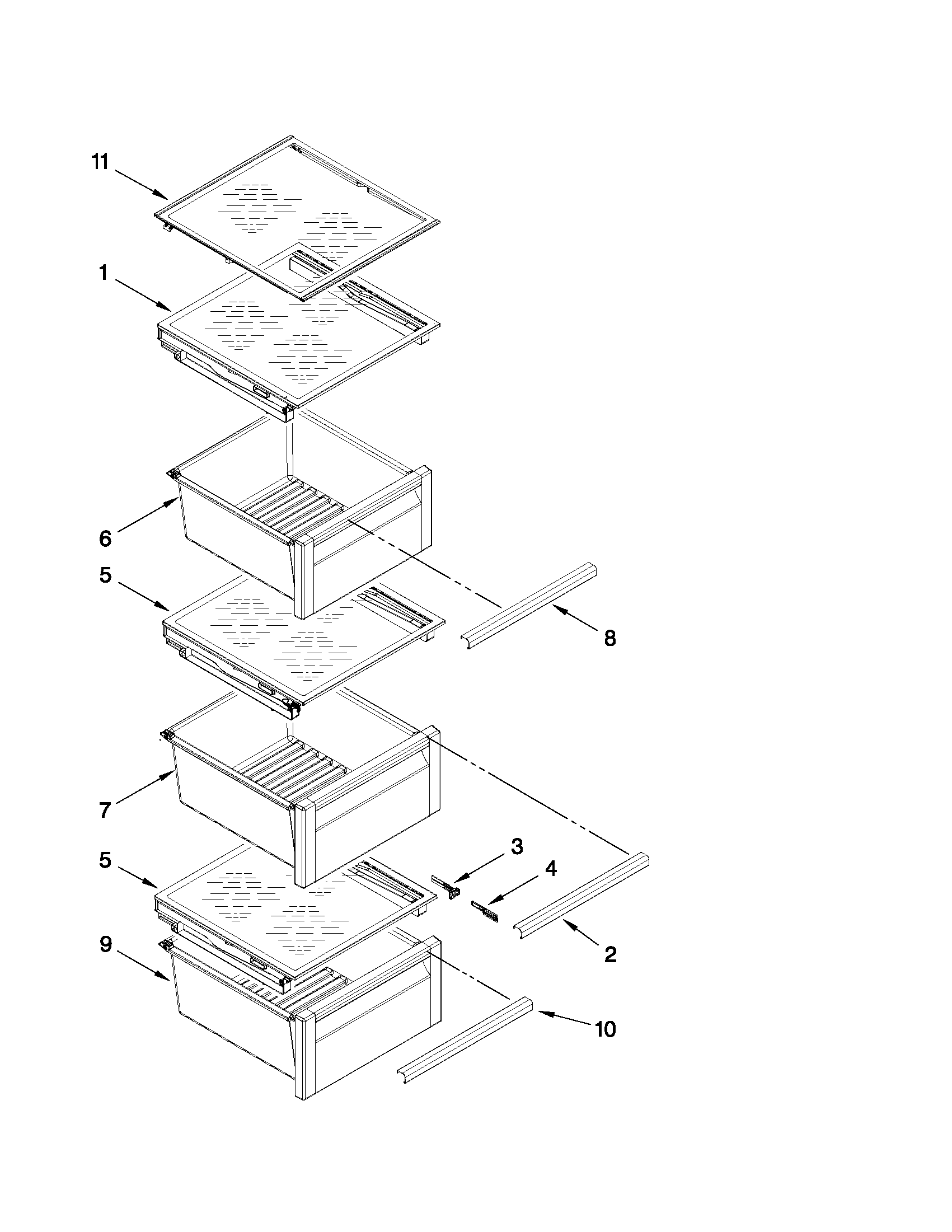 REFRIGERATOR SHELF PARTS