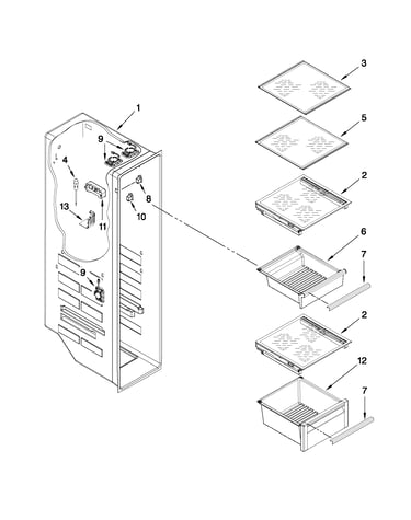 Freezer liner parts