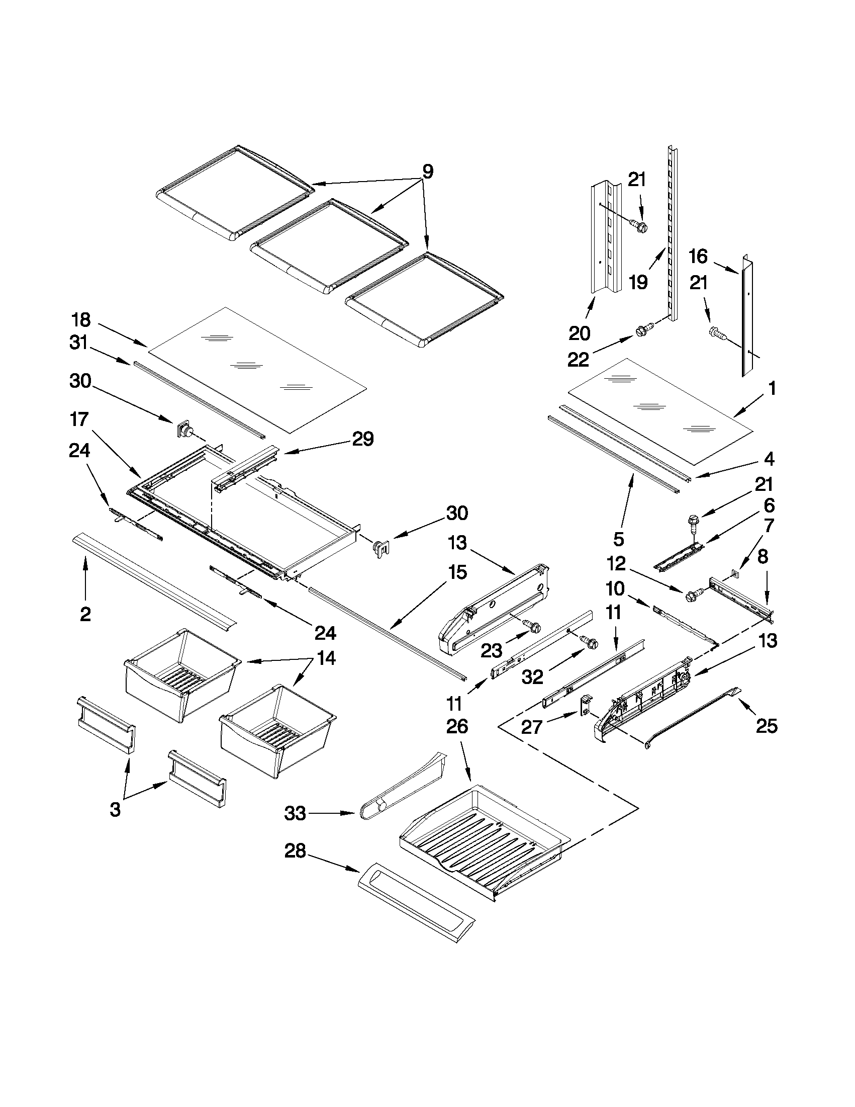 Shelf parts