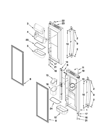 Refrigerator door parts