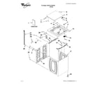 Whirlpool 7MWTW1709YM0 top and cabinet parts diagram