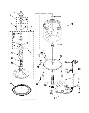 Basket and tub parts