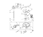 KitchenAid KUDE50CXSS1 pump, washarm and motor parts diagram