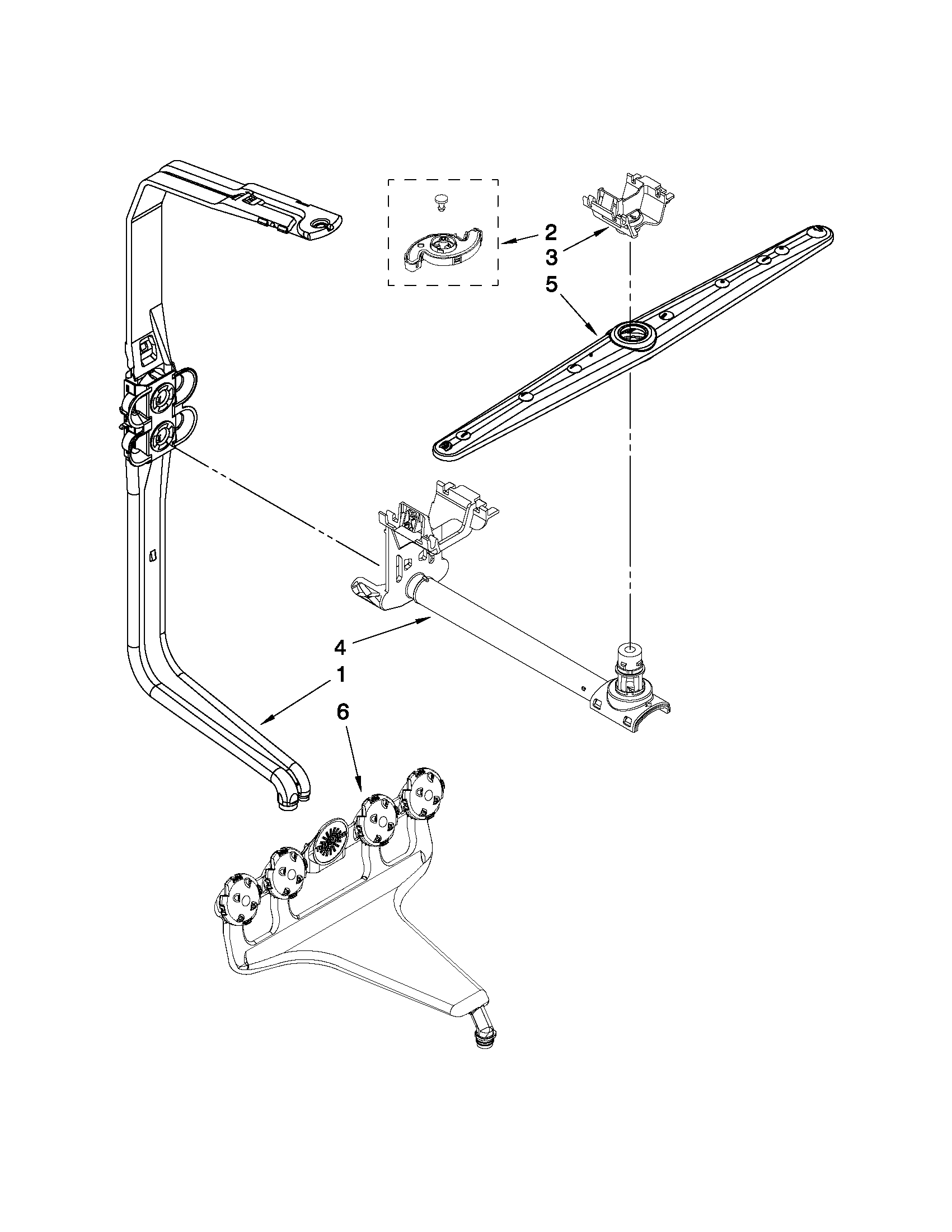 UPPER WASH AND RINSE PARTS