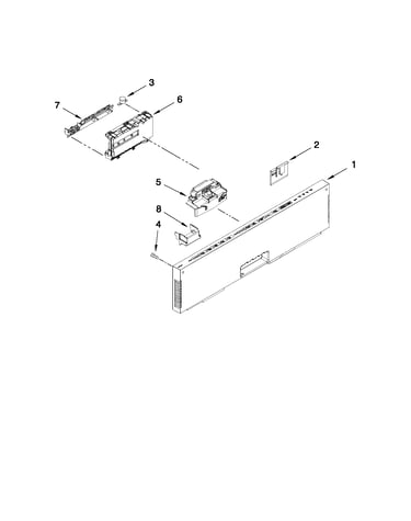 Control panel and latch parts