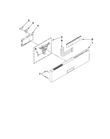Control panel and latch parts