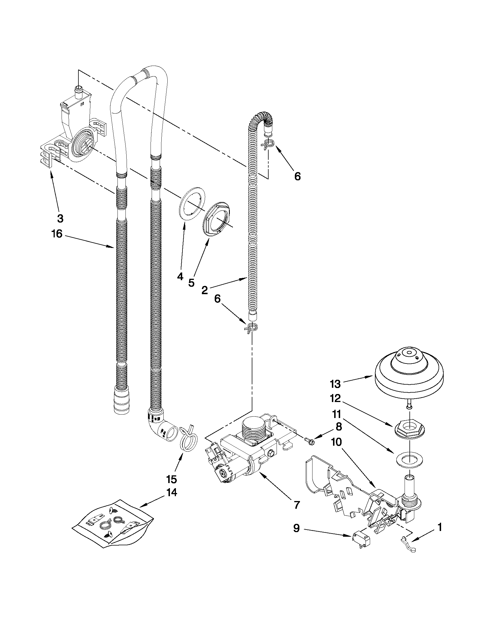 Fill, drain and overfill parts