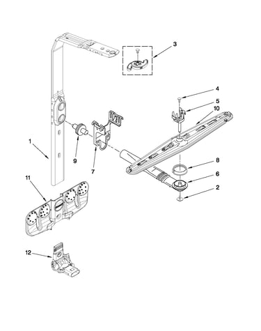 Upper wash and rinse parts