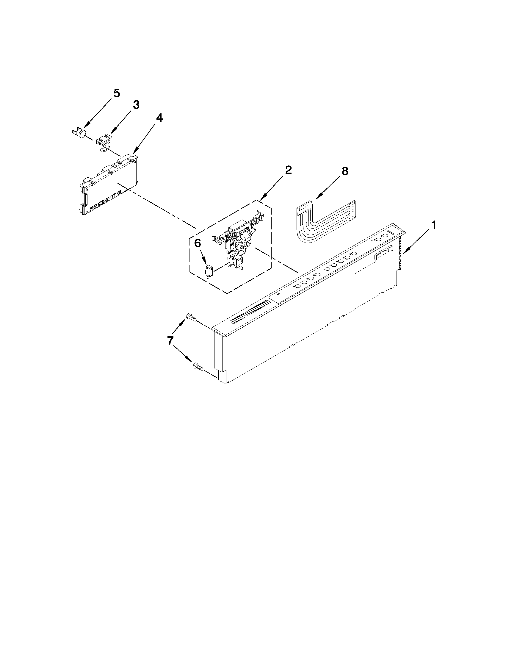 Control panel & latch parts