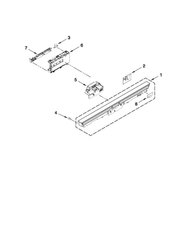 Control panel and latch parts