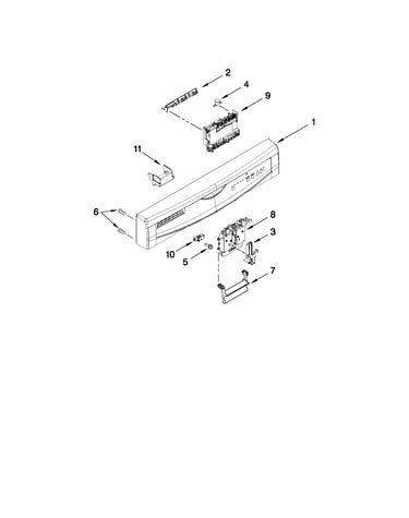 Control panel and latch parts