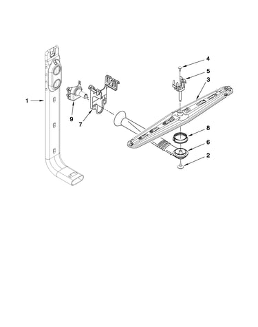Upper wash and rinse parts