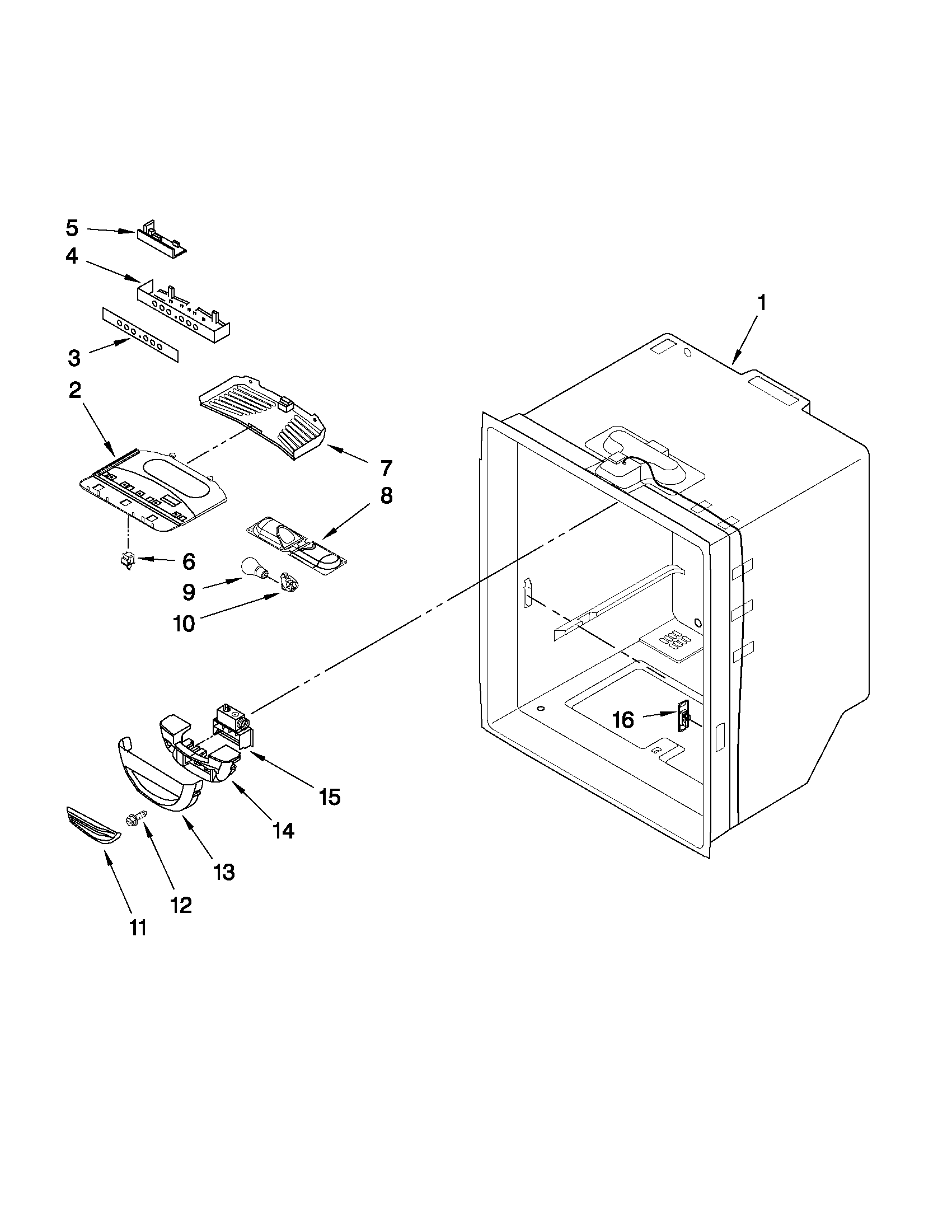 Refrigerator liner parts