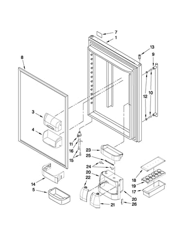 Refrigerator door parts