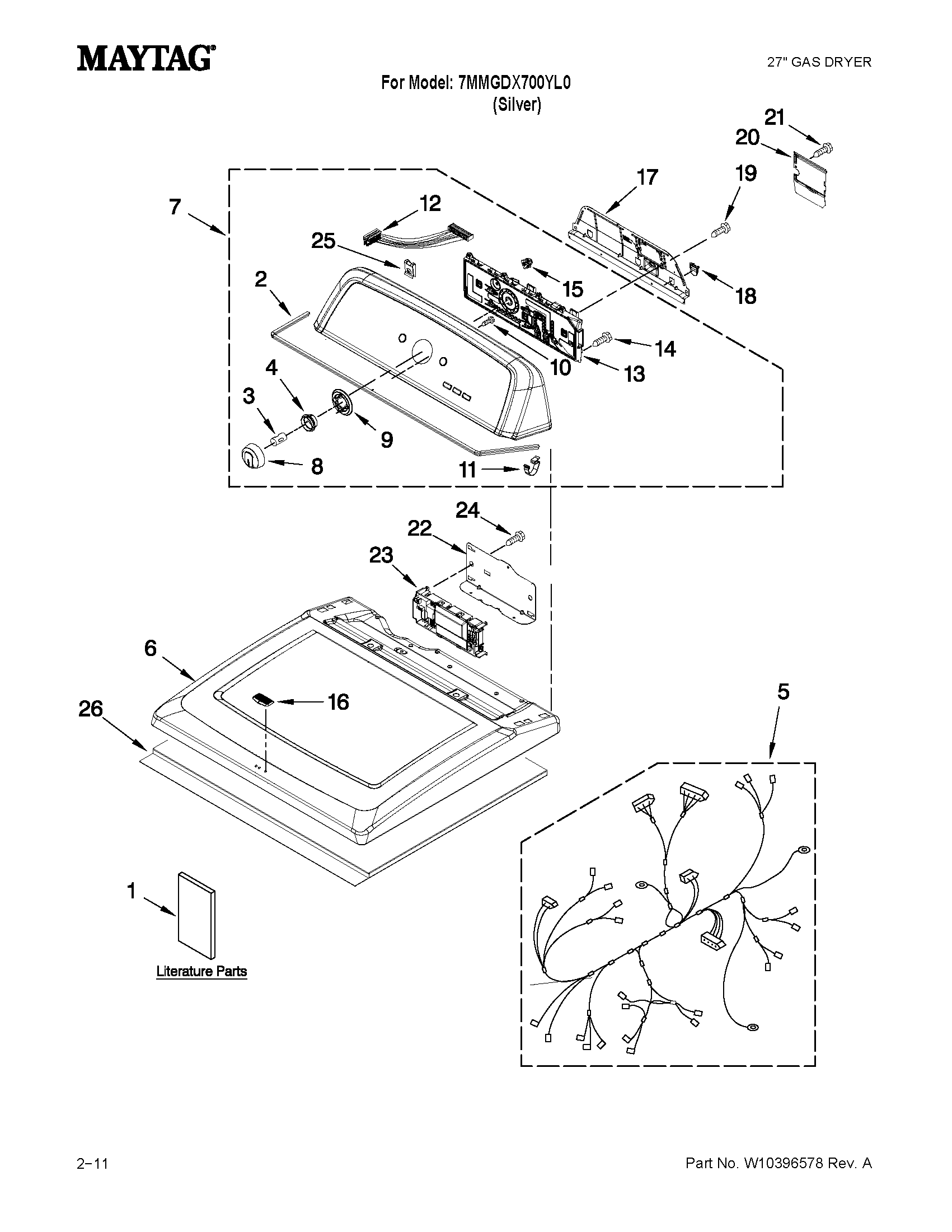 Top and console parts