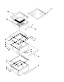 Refrigerator shelf parts
