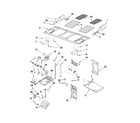 KitchenAid KHMS1850SBL0 interior and ventilation parts diagram