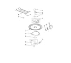 KitchenAid KHMS1850SBL0 magnetron and turntable parts diagram