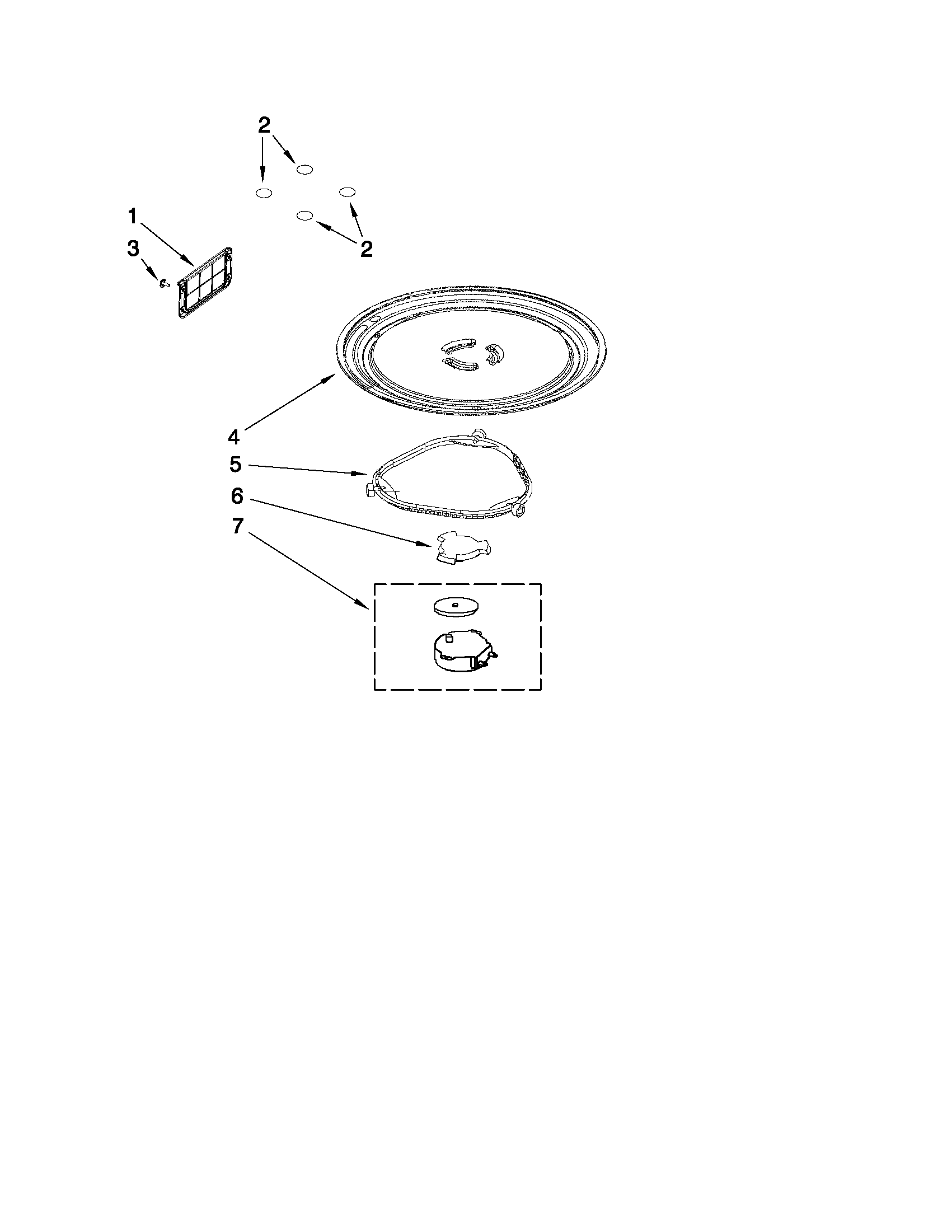 Magnetron and turntable parts