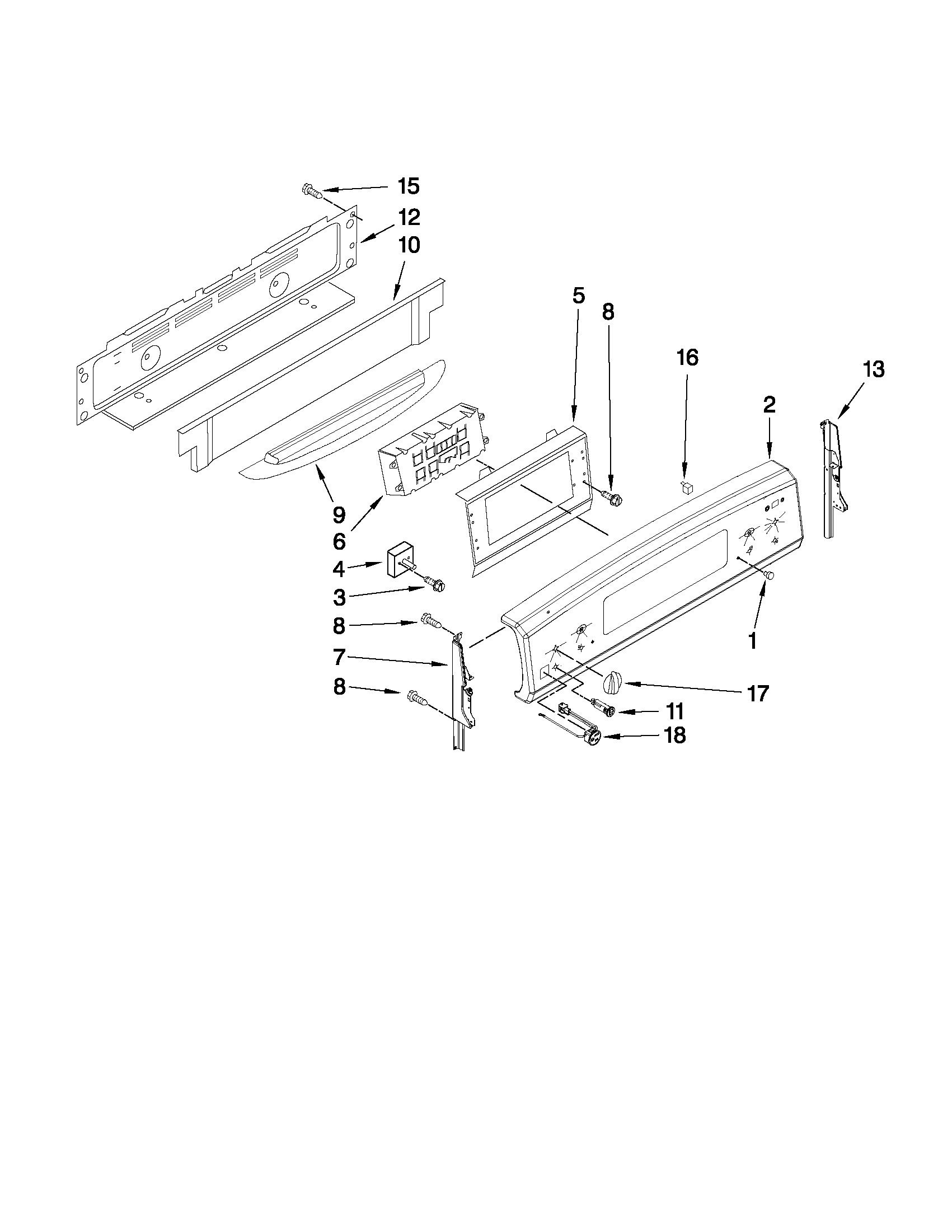 Control panel parts