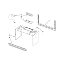 Cabinet and installation parts