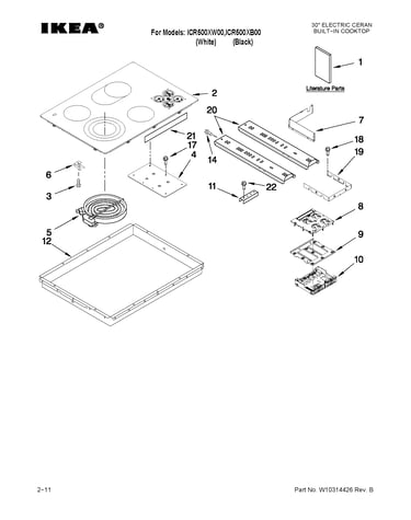 Cooktop parts