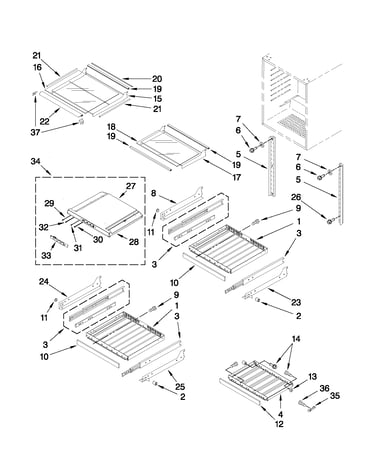 Shelf parts