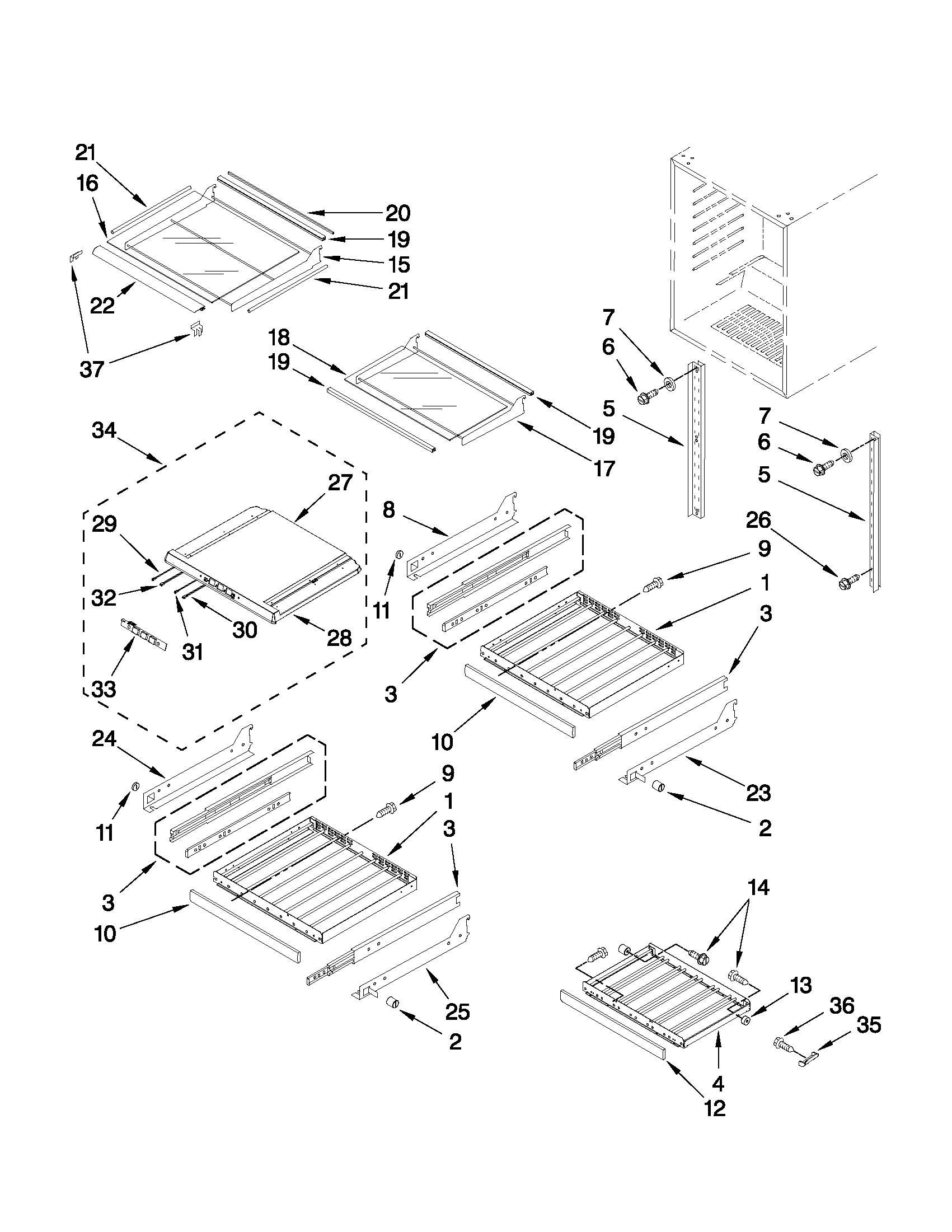 Shelf parts