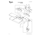 Whirlpool WGD7990XG0 top and console parts diagram