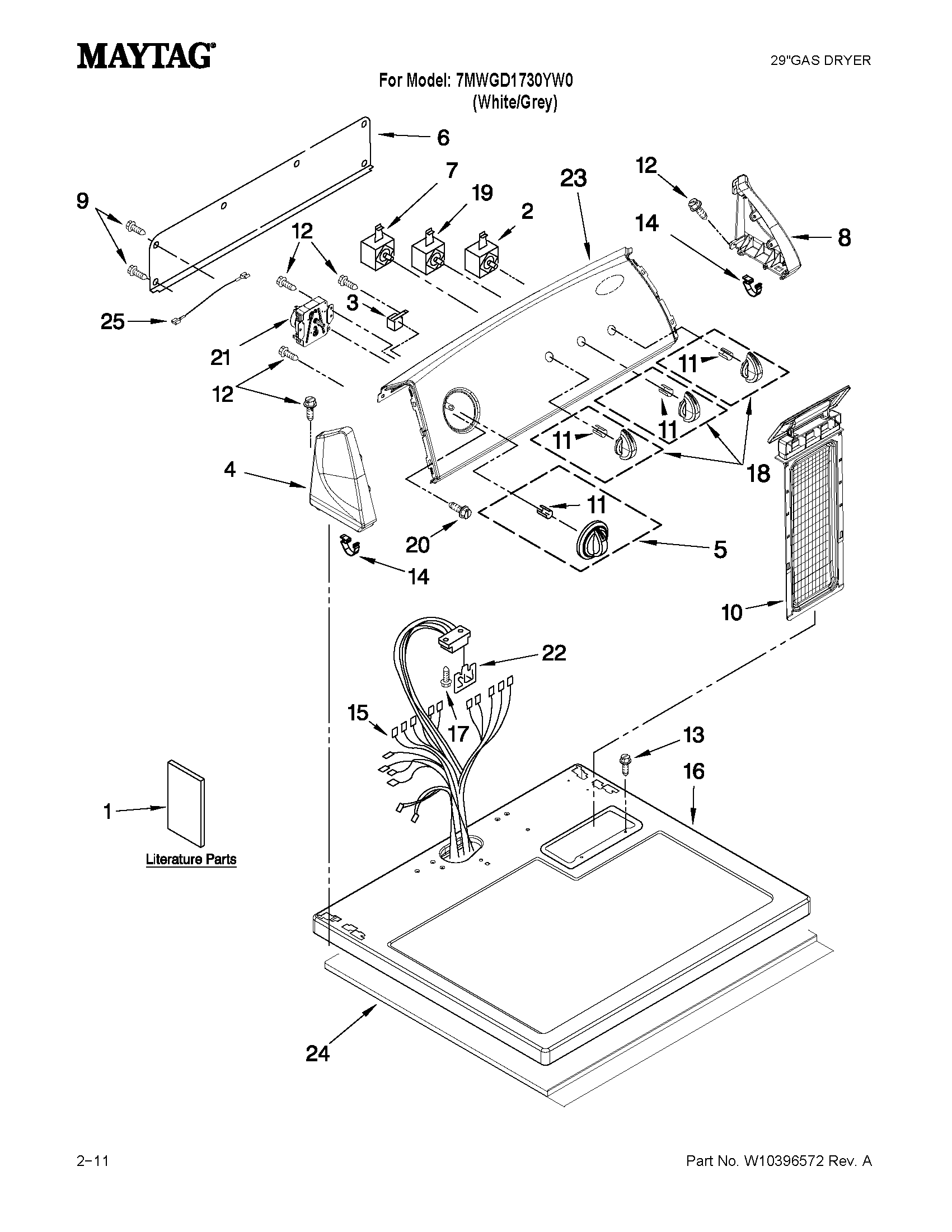 Top and console parts