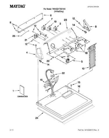 Top and console parts