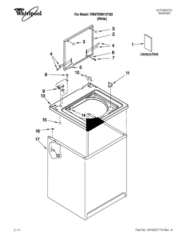 Top and cabinet parts