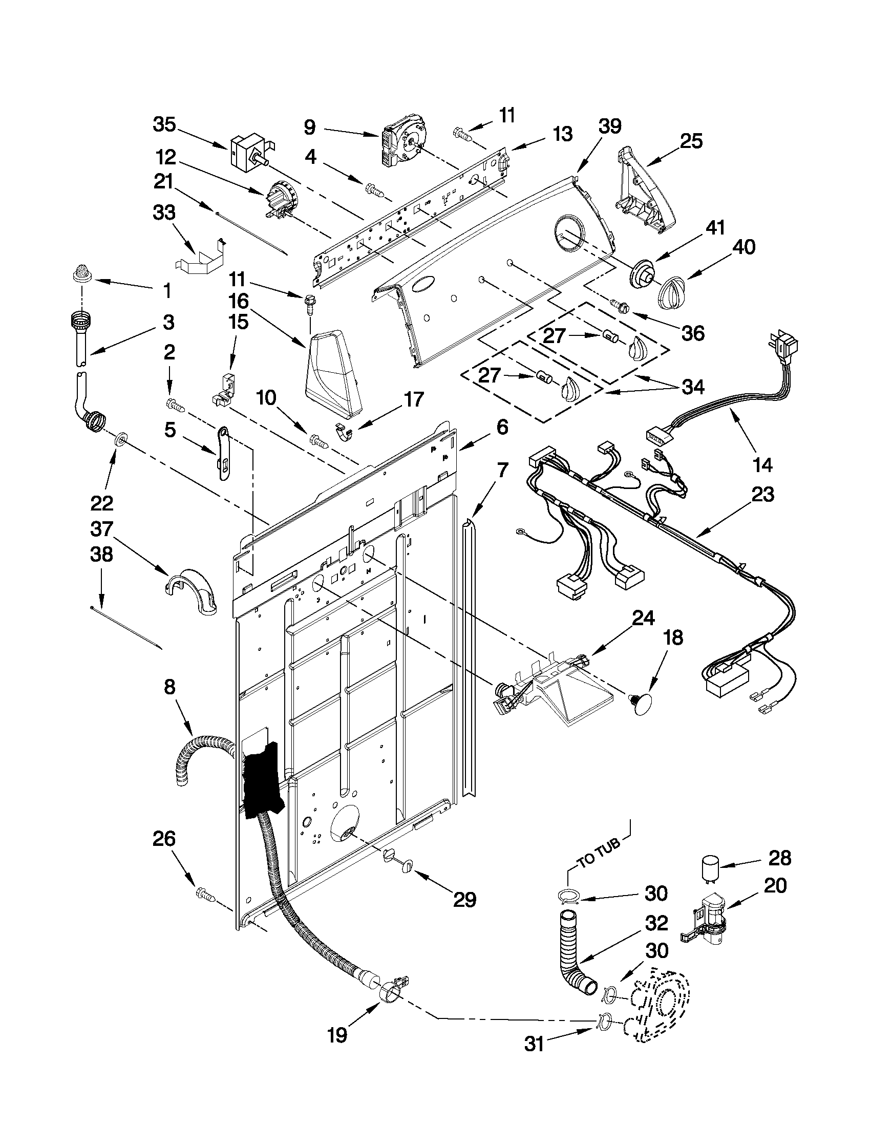 CONTROLS AND REAR PANEL PARTS