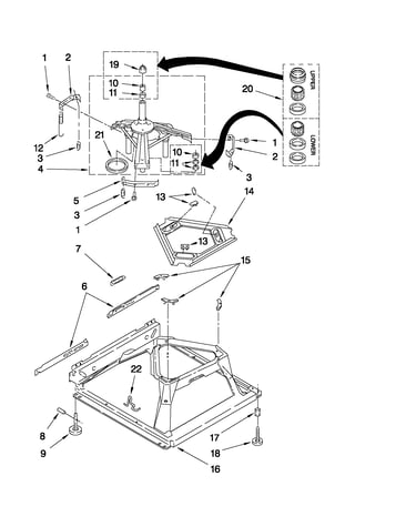 Machine base parts
