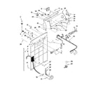 Whirlpool 7MWTW9015YW0 controls and rear panel parts diagram