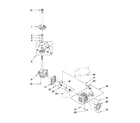 Whirlpool 7MWTW9015YW0 brake, clutch, gearcase, motor and pump parts diagram