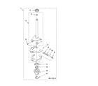 Whirlpool 7MWTW9015YW0 brake and drive tube parts diagram