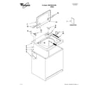 Whirlpool 7MWTW9216YM0 top and cabinet parts diagram