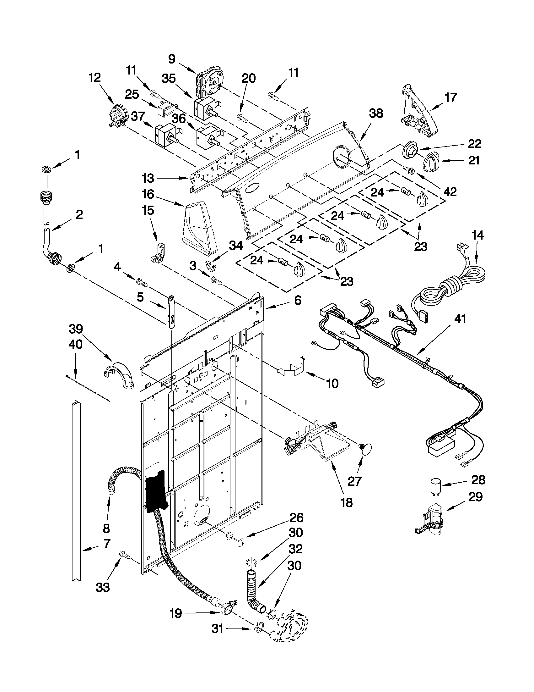 CONTROLS AND REAR PANEL PARTS