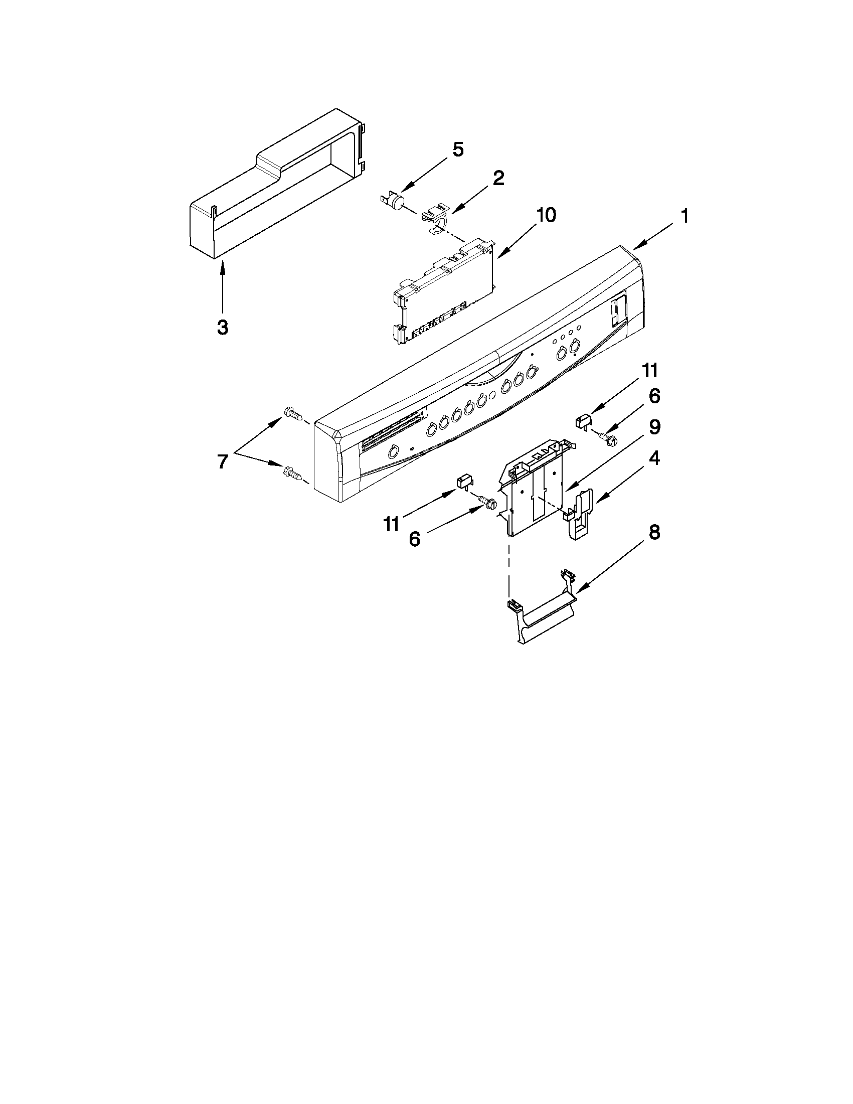 CONTROL PANEL AND LATCH PARTS