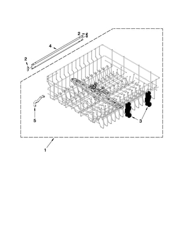 Upper rack and track parts