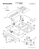Cooktop, burner and grate parts