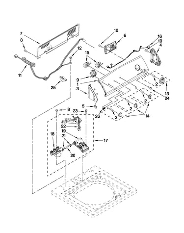 Controls and water inlet parts