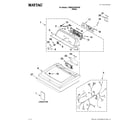 Maytag 7MMGDX550XW0 top and console parts diagram