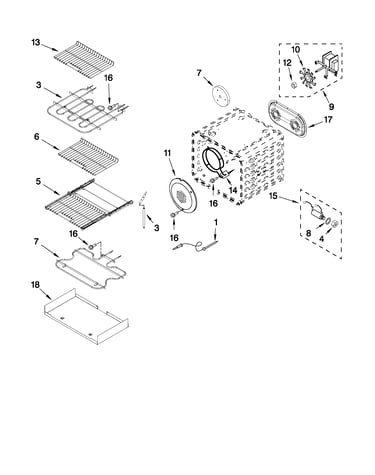 Internal oven parts