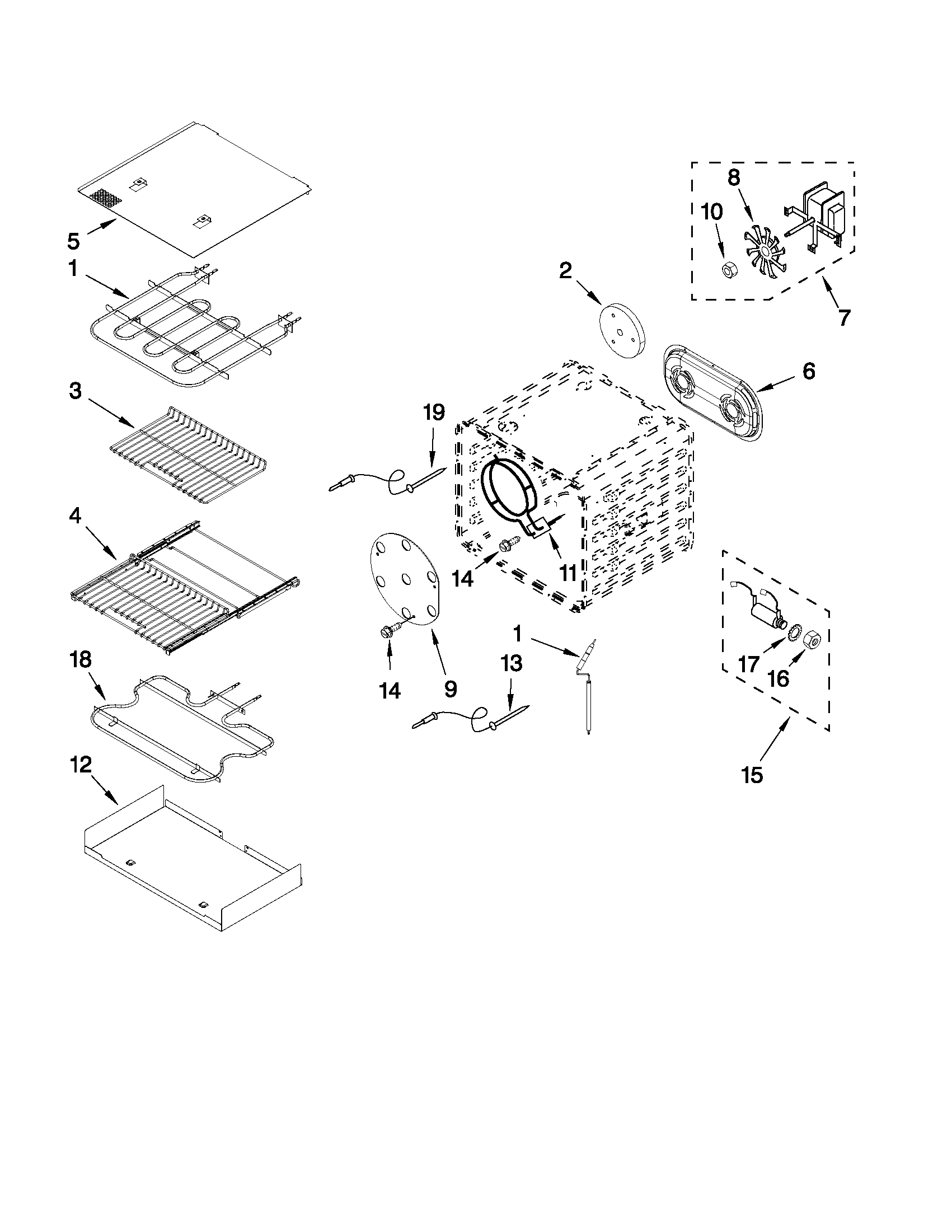 30" INTERNAL OVEN PARTS