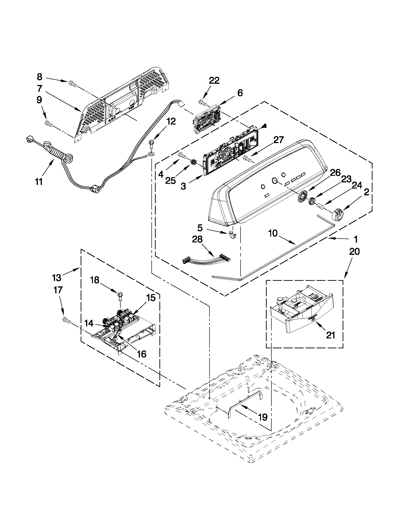 Console and dispenser parts