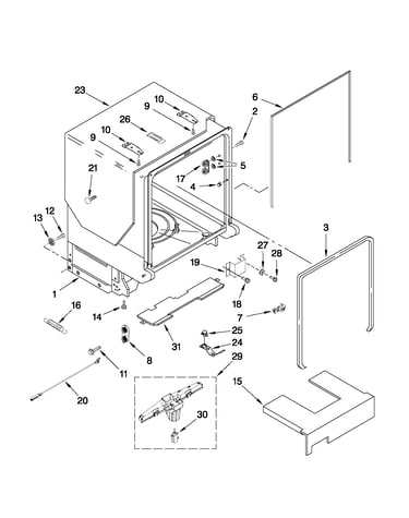 Tub and frame parts