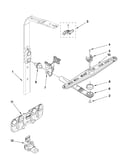 Upper wash and rinse parts